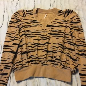 Free People tiger stripe sweatshirt